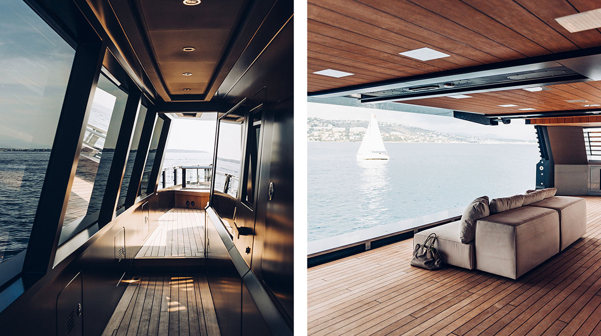 Gilles et Boissier - French interior designer - Luxury Yacht - 55 meters - The Nuvolari-Lenard studio - yacht Atlante -boat deck - signatures Singulières Magazine - The digital magazine of French talent