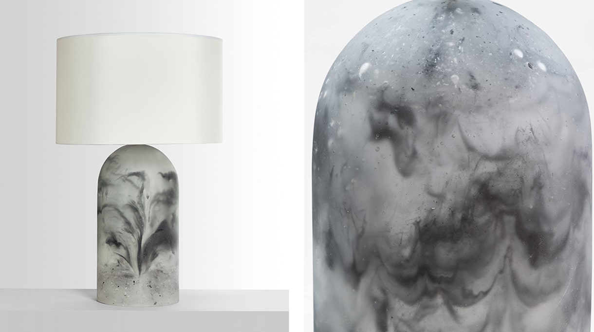 Nicolas Aubagnac - French interior designer - French designer - Notte lamp - Glass paste lamp - grey lamp - French know-how - Signatures Singulières Magazine - The digital magazine of French talent