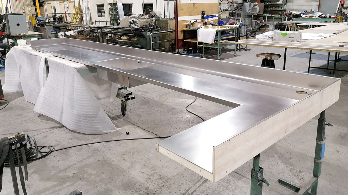 french craftsmen - stainless steel worktop