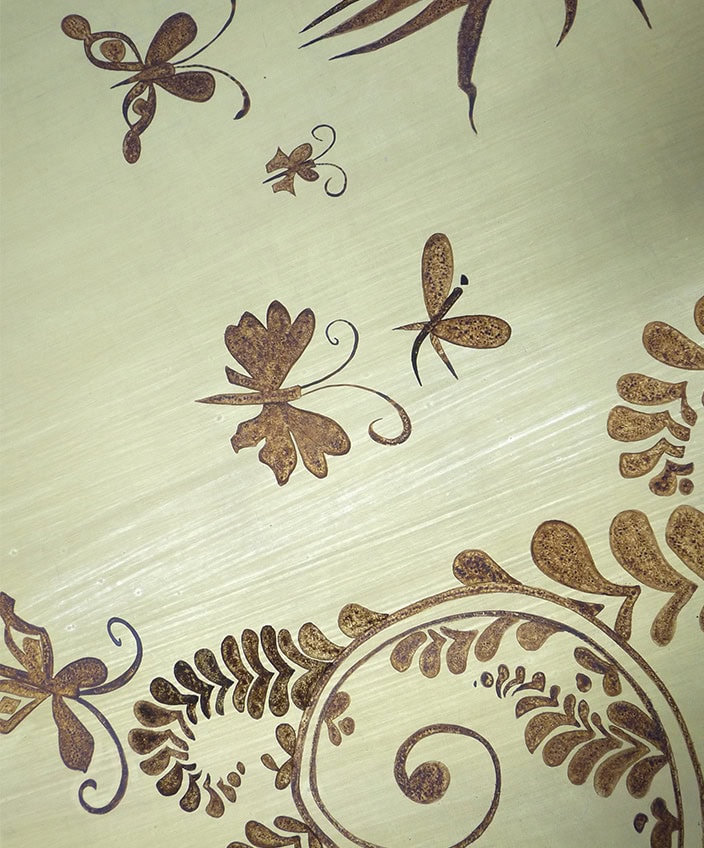 Decorative lacquer panel.